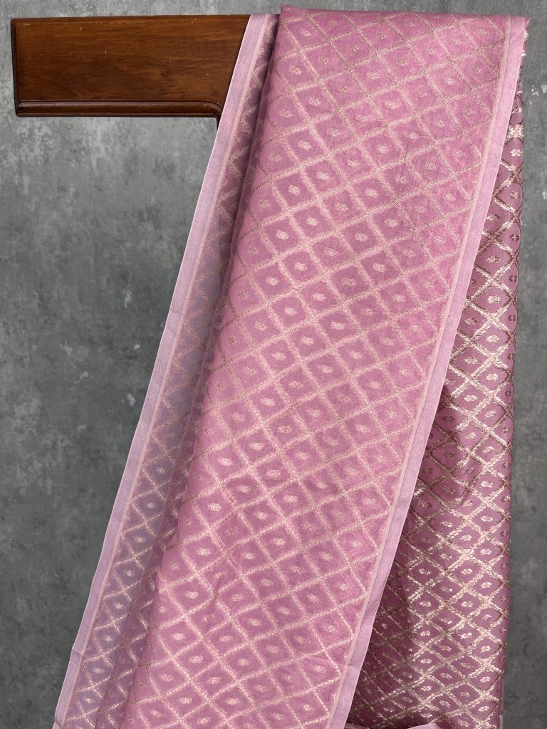 SILK ORGANZA WATER ZARI BANARASI SAREE - Image 2