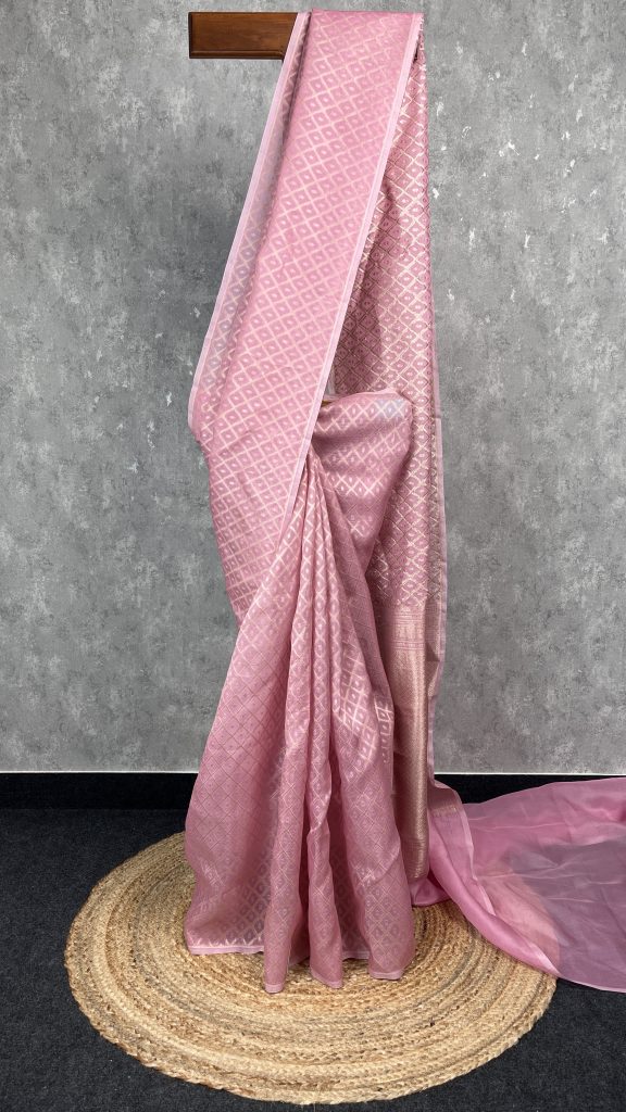SILK ORGANZA WATER ZARI BANARASI SAREE