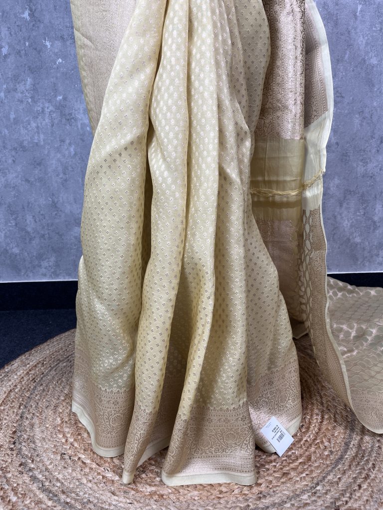 SILK ORGANZA WATER ZARI BANARASI SAREE - Image 3