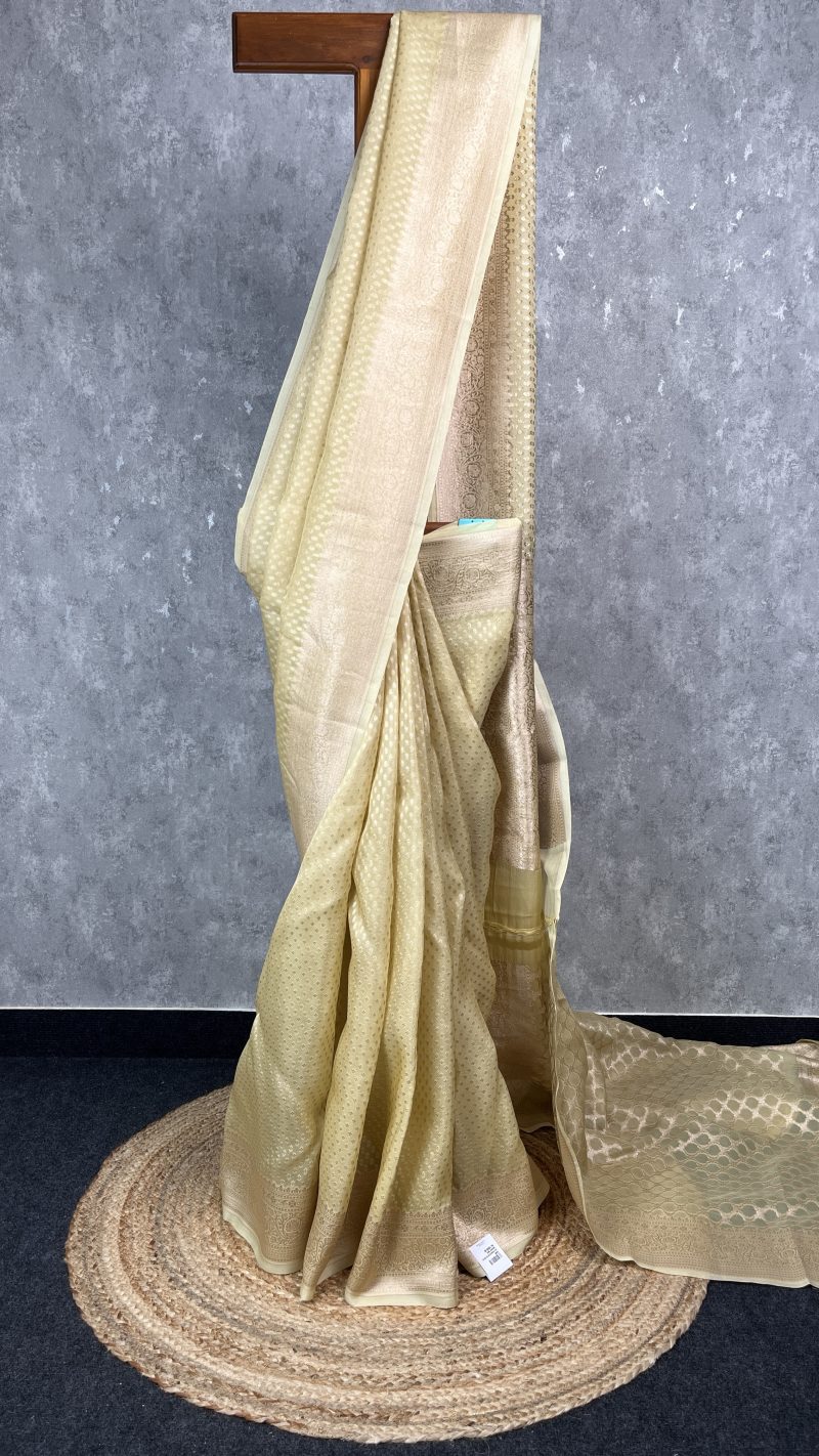 SILK ORGANZA WATER ZARI BANARASI SAREE