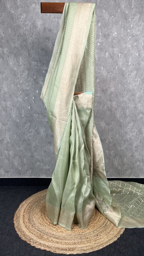 SILK ORGANZA WATER ZARI BANARASI SAREE