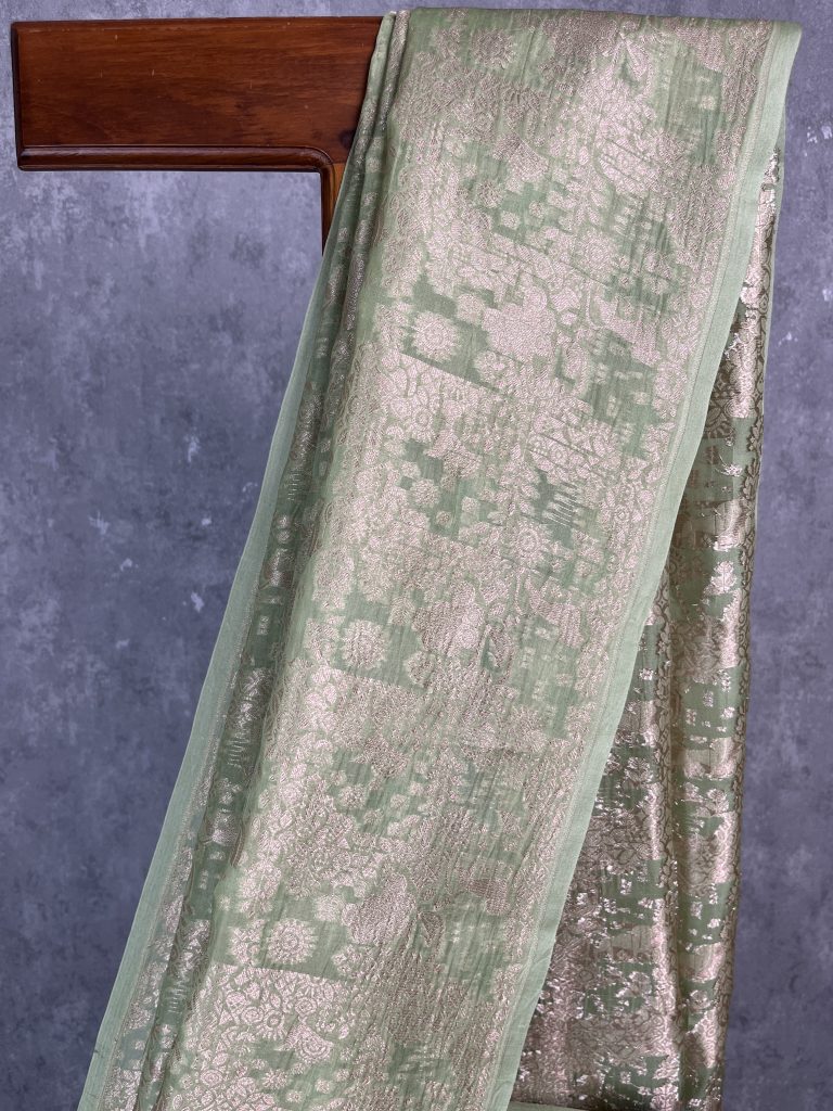 SILK ORGANZA WATER ZARI BANARASI SAREE - Image 2