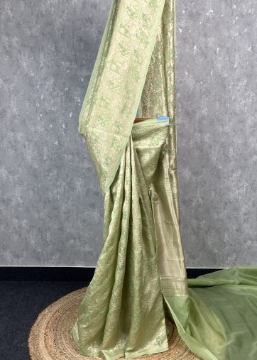SILK ORGANZA WATER ZARI BANARASI SAREE