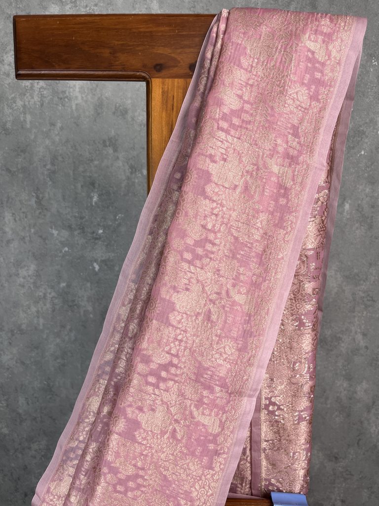 SILK ORGANZA WATER ZARI BANARASI SAREE - Image 2