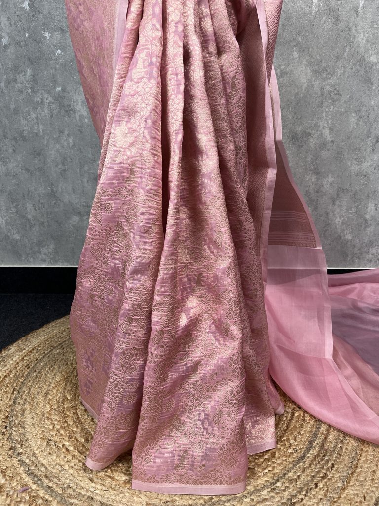 SILK ORGANZA WATER ZARI BANARASI SAREE - Image 3