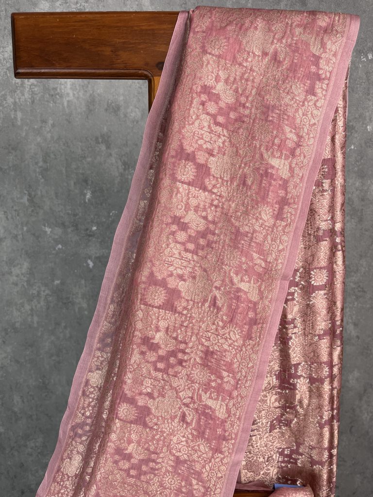 SILK ORGANZA WATER ZARI BANARASI SAREE - Image 2