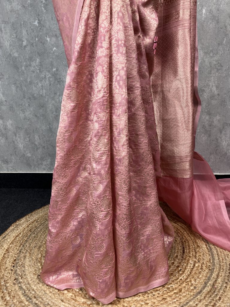 SILK ORGANZA WATER ZARI BANARASI SAREE - Image 3
