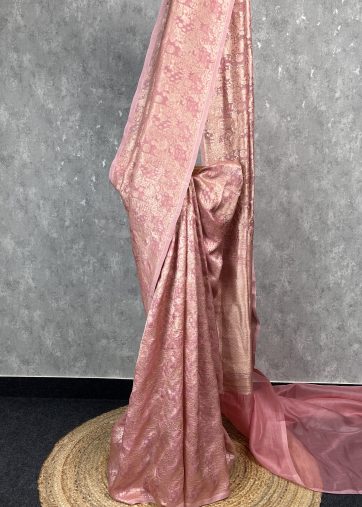 SILK ORGANZA WATER ZARI BANARASI SAREE