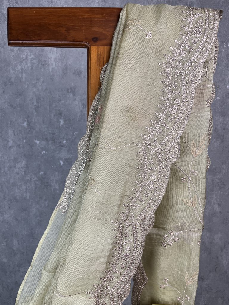 TISSUE KOTA EMBROIDERY SAREE - Image 2
