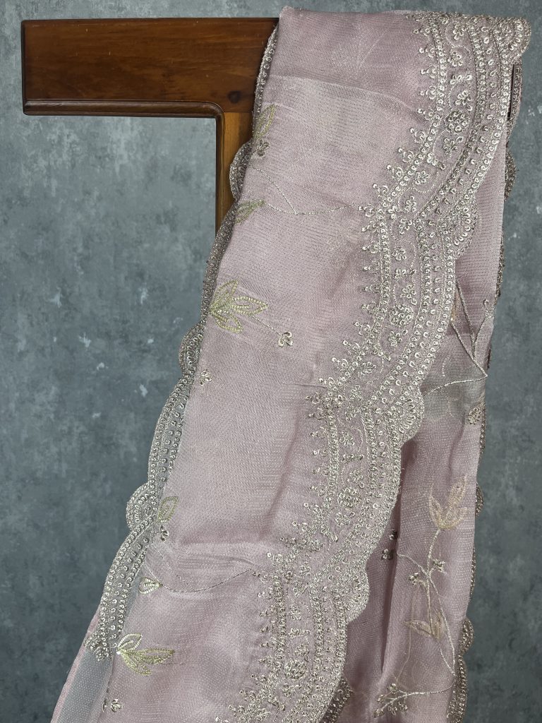TISSUE KOTA EMBROIDERY SAREE - Image 2
