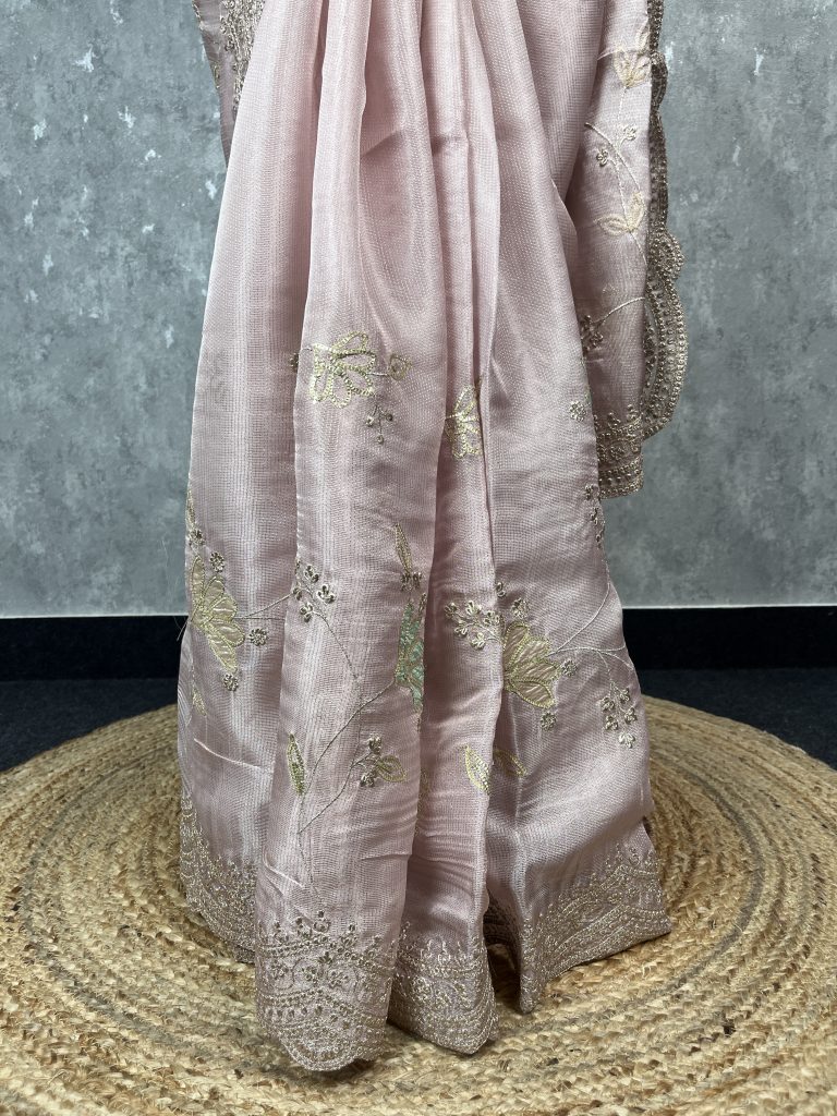 TISSUE KOTA EMBROIDERY SAREE - Image 3