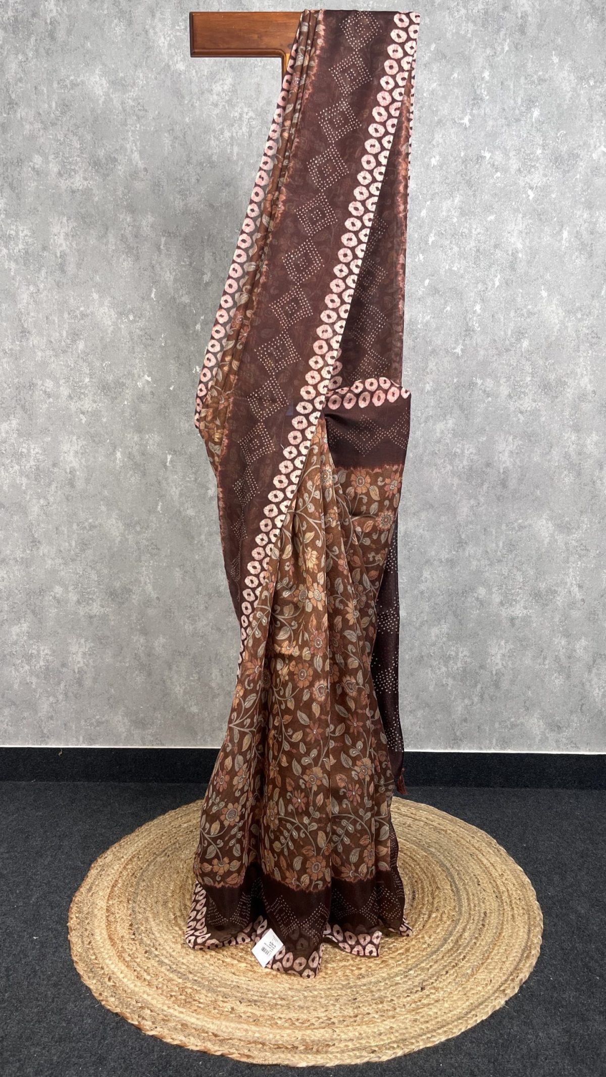 SEMI LINEN PRINTED SAREE