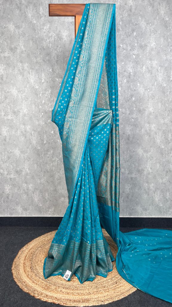 SEMI GEORGETTE ANTIQUE ZARI BANARASI SAREE