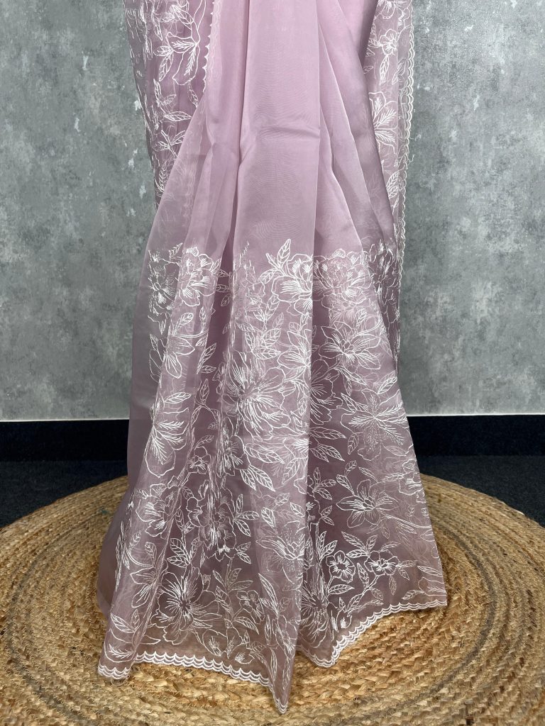ORGANZA EMBROIDERY SAREE - Image 3
