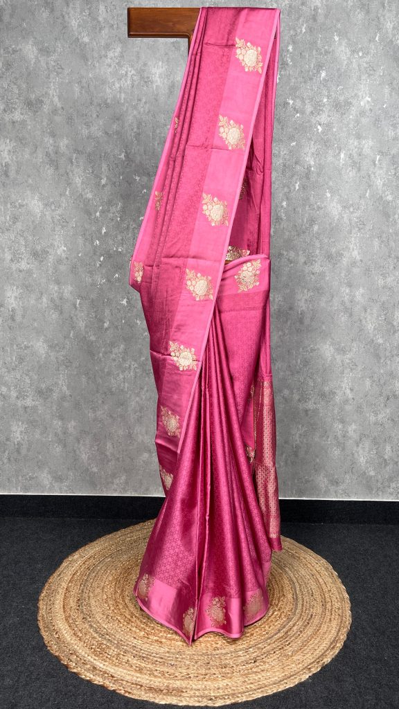VISCOSE SATIN SILK BANARASI SAREE