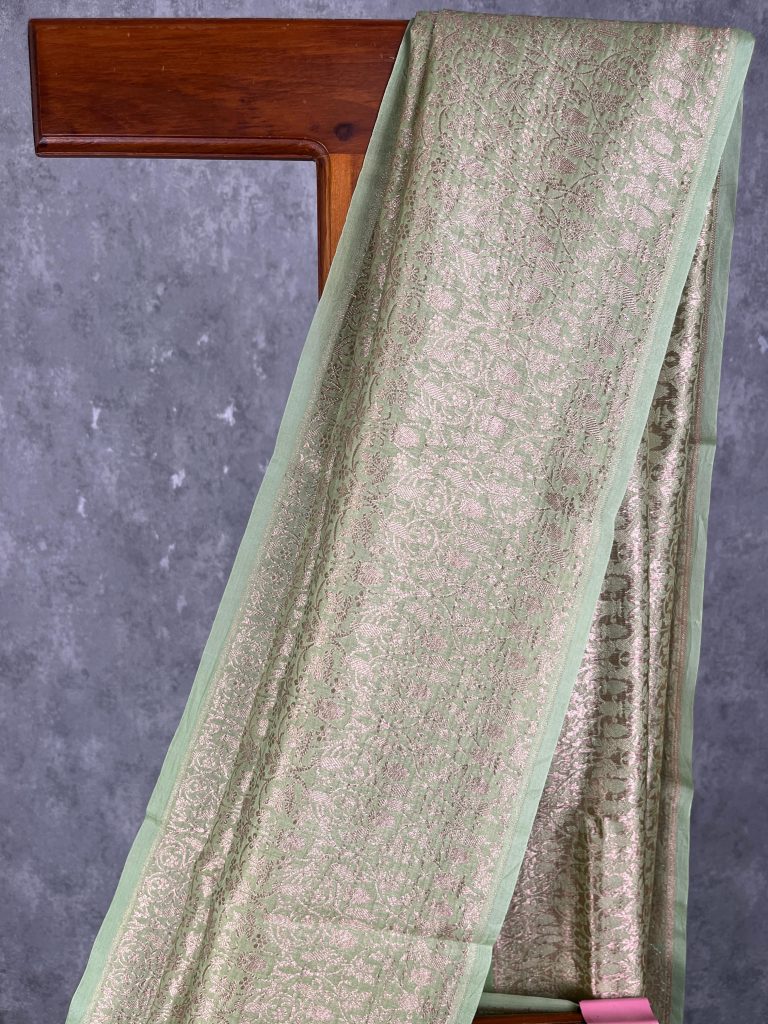SILK ORGANZA WATER ZARI BANARASI SAREE - Image 2