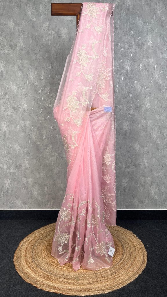 ORGANZA APPLIQUE SAREE