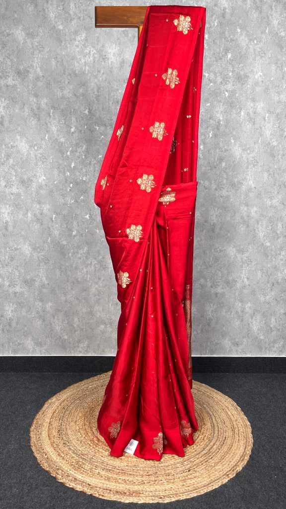 VISCOSE SATIN SILK BANARASI SAREE