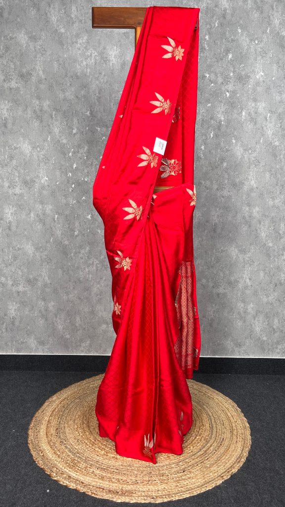 VISCOSE SATIN SILK BANARASI SAREE