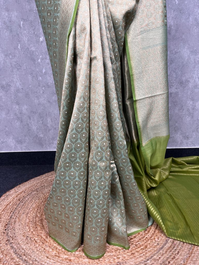 CHANDERI BROCADE BANARASI SAREE - Image 3