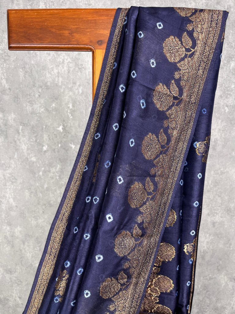 SEMI TUSSAR RAW SILK BANARASI SAREE - Image 2