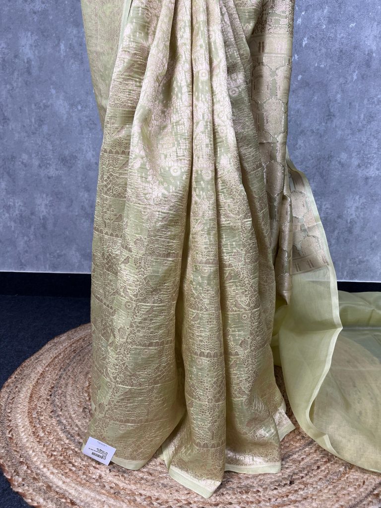 SILK ORGANZA WATER ZARI BANARASI SAREE - Image 3
