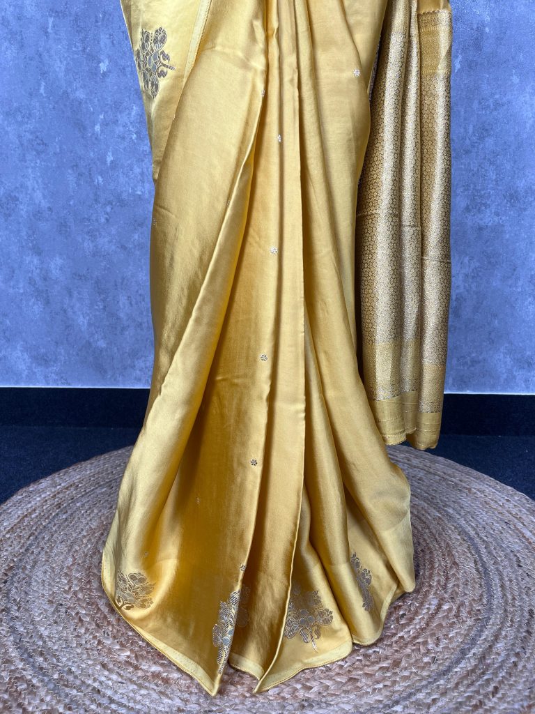 VISCOSE SATIN SILK BANARASI SAREE - Image 3