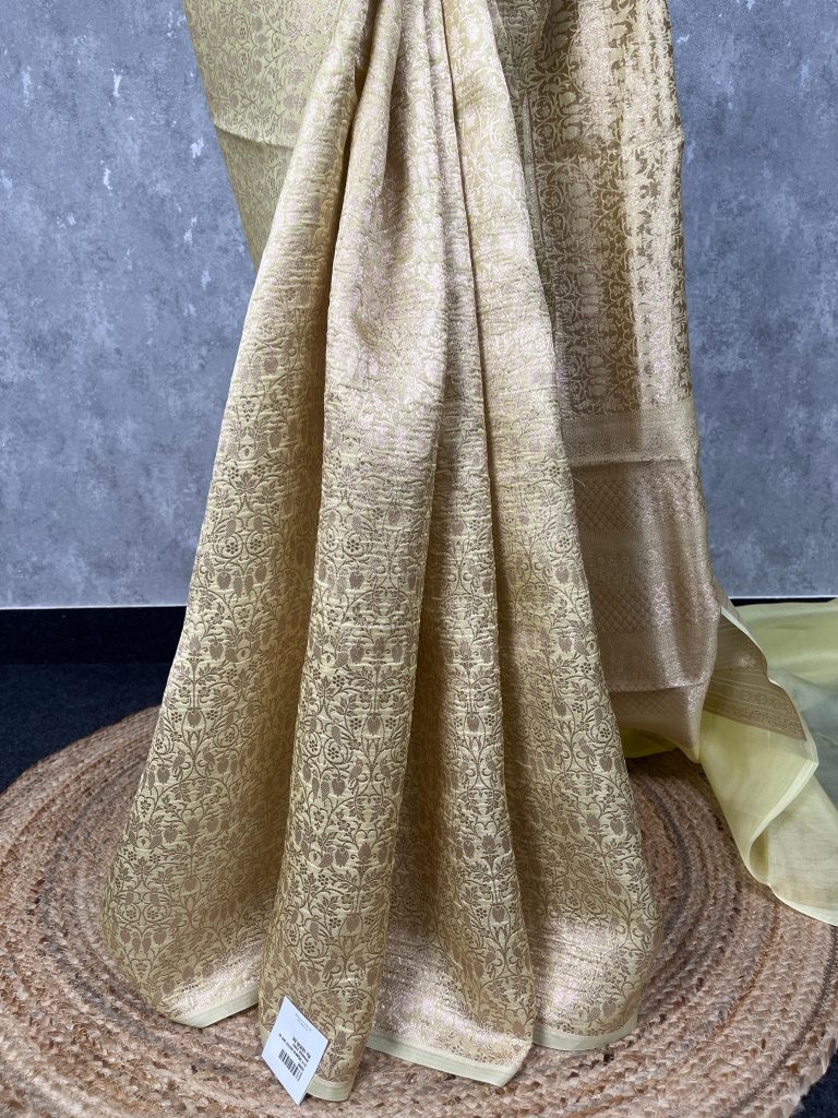 SILK ORGANZA WATER ZARI BANARASI SAREE - Image 3
