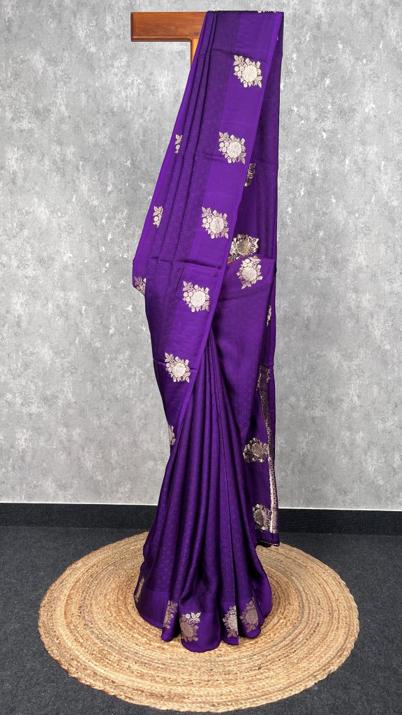 VISCOSE SATIN SILK BANARASI SAREE