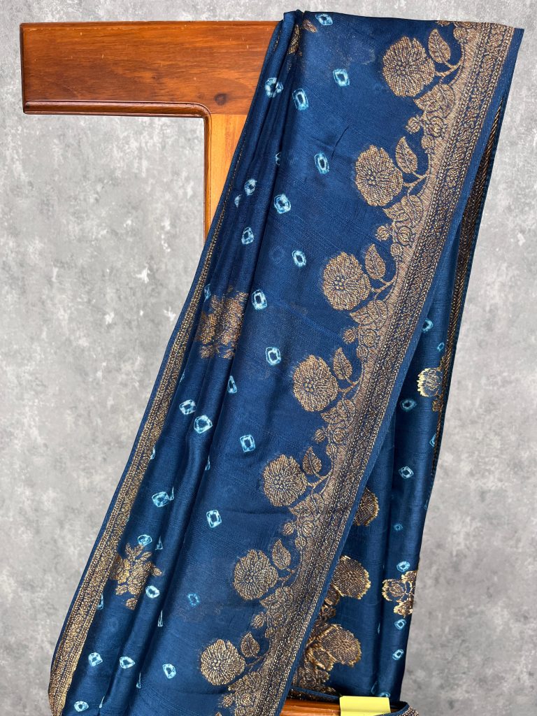 SEMI TUSSAR RAW SILK BANARASI SAREE - Image 2