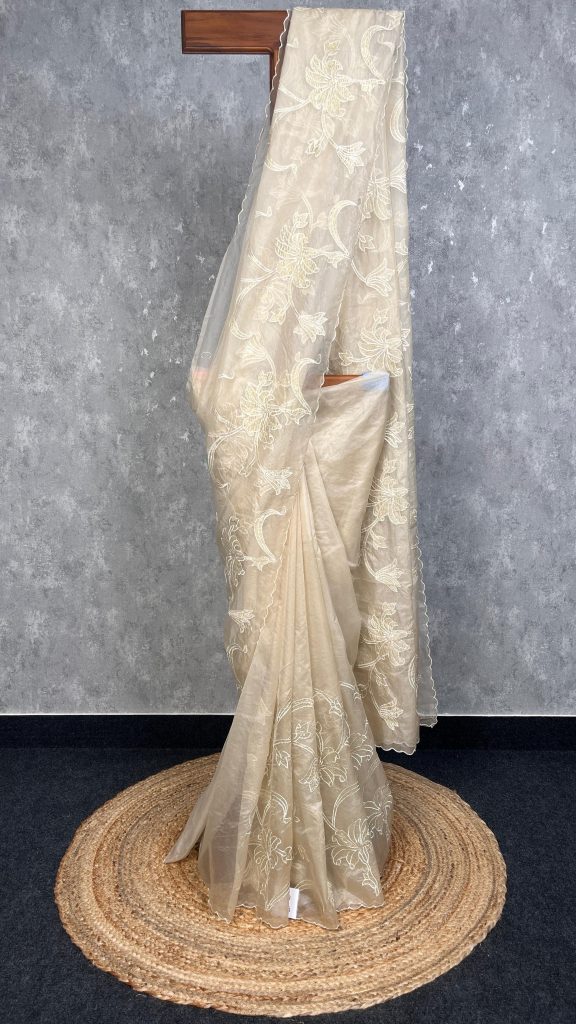 ORGANZA APPLIQUE SAREE