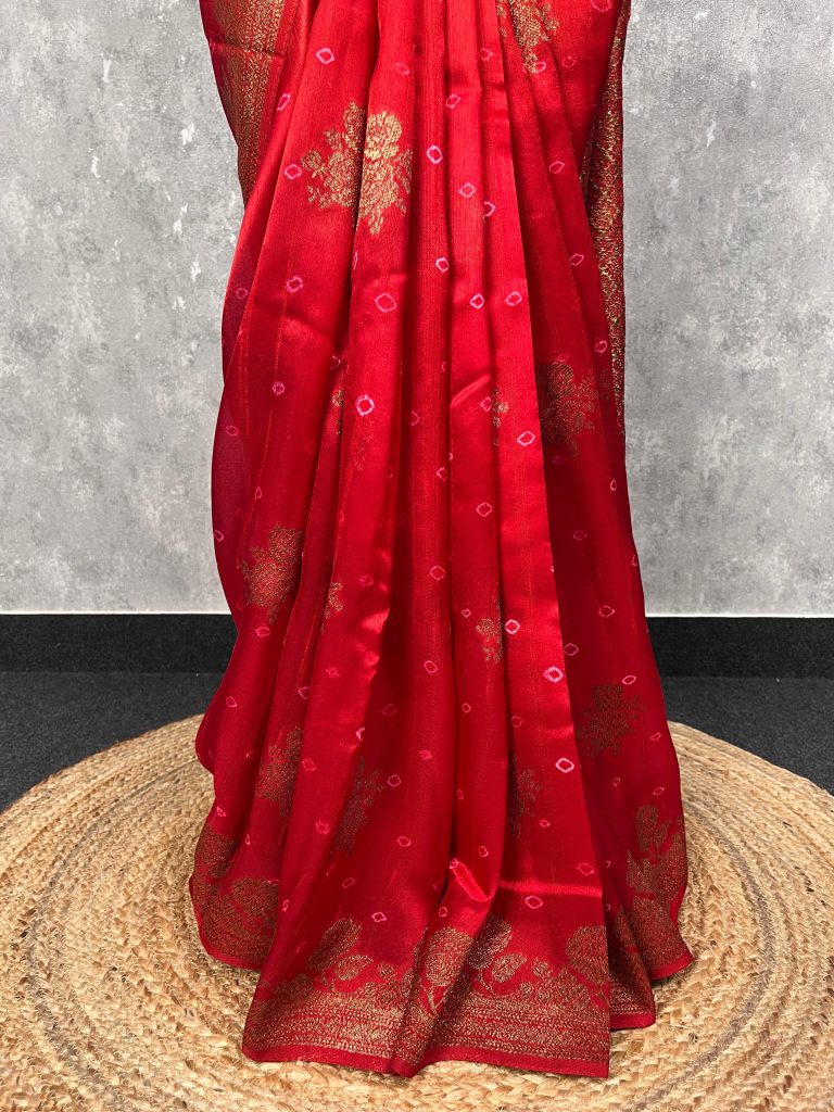 SEMI TUSSAR RAW SILK BANARASI SAREE - Image 3