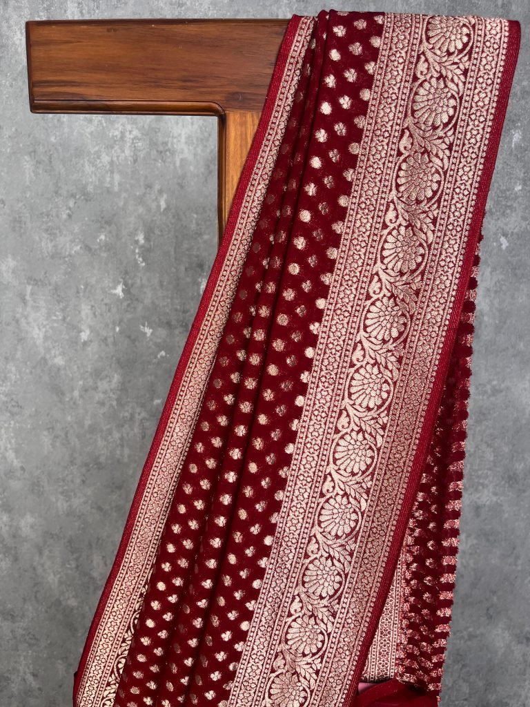 GEORGETTE BANARASI SAREE - Image 2