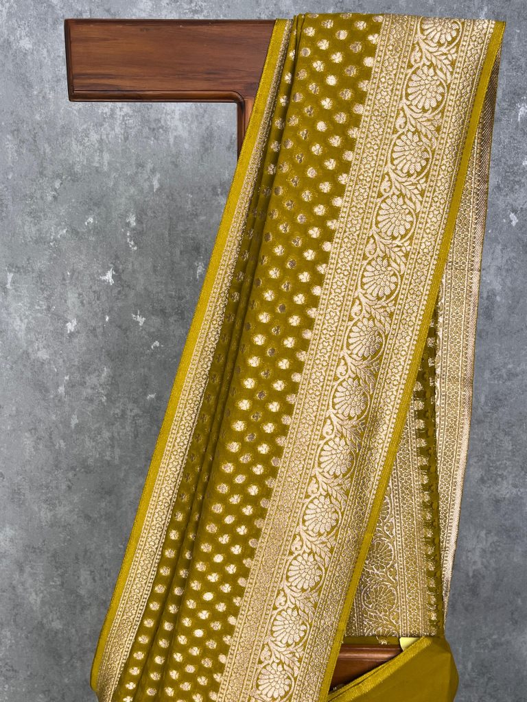VISCOSE GEORGETTE BANARASI SAREE - Image 2
