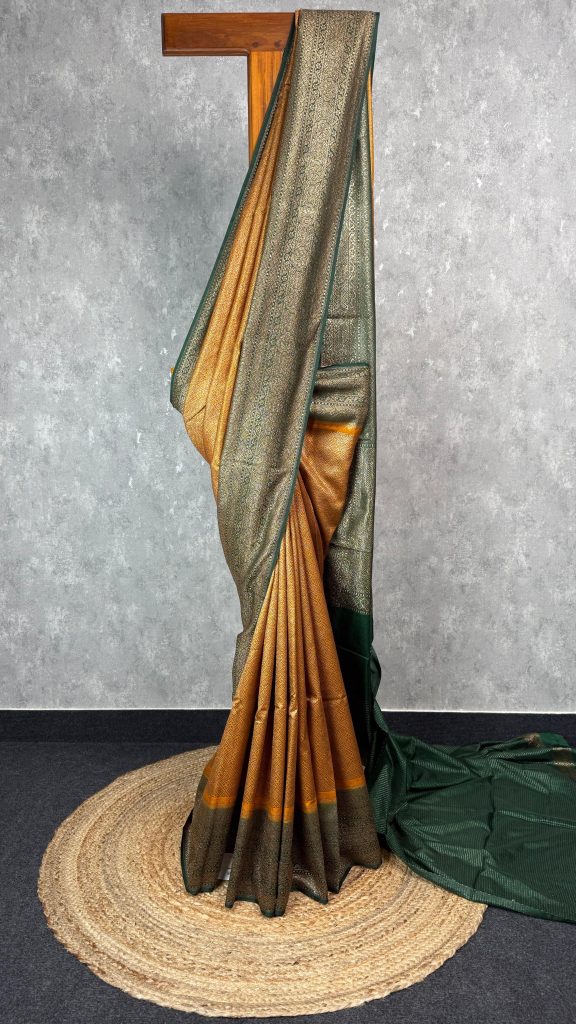 SEMI CHANDERI BROCADE BANARASI SAREE