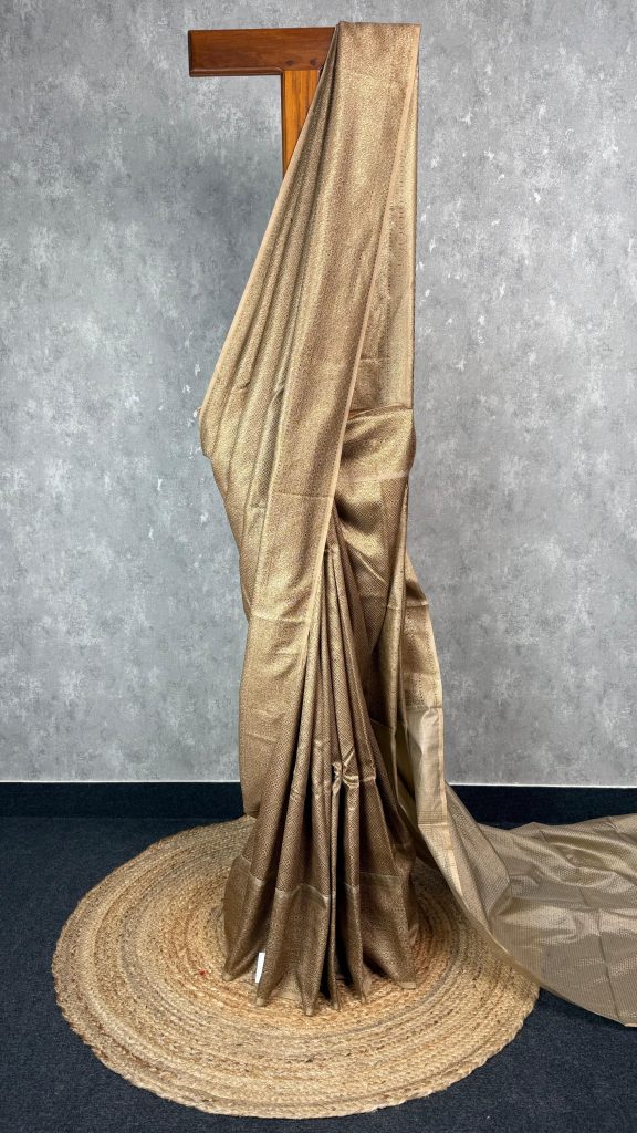 SEMI CHANDERI BROCADE BANARASI SAREE