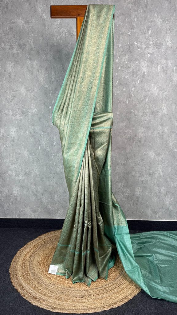 SEMI CHANDERI BROCADE BANARASI SAREE
