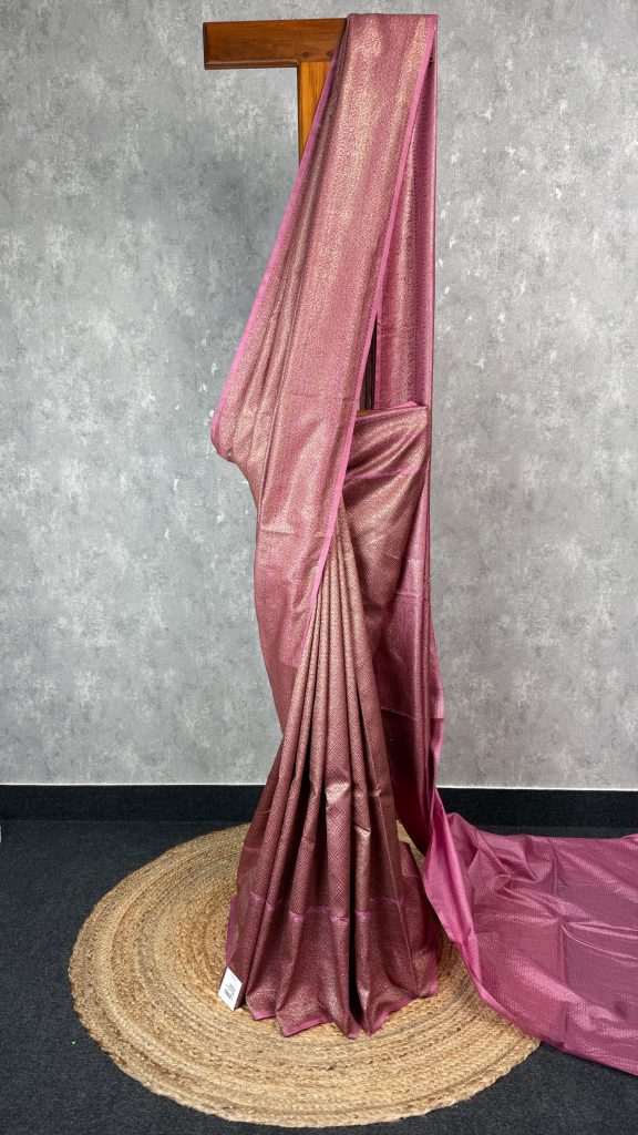SEMI CHANDERI BROCADE BANARASI SAREE