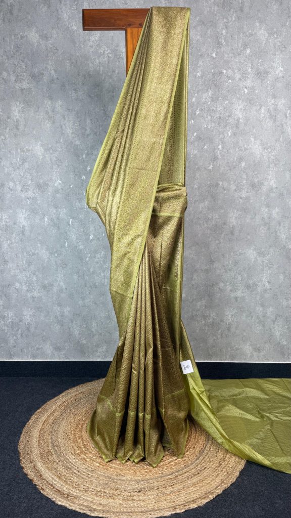 SEMI CHANDERI BROCADE BANARASI SAREE