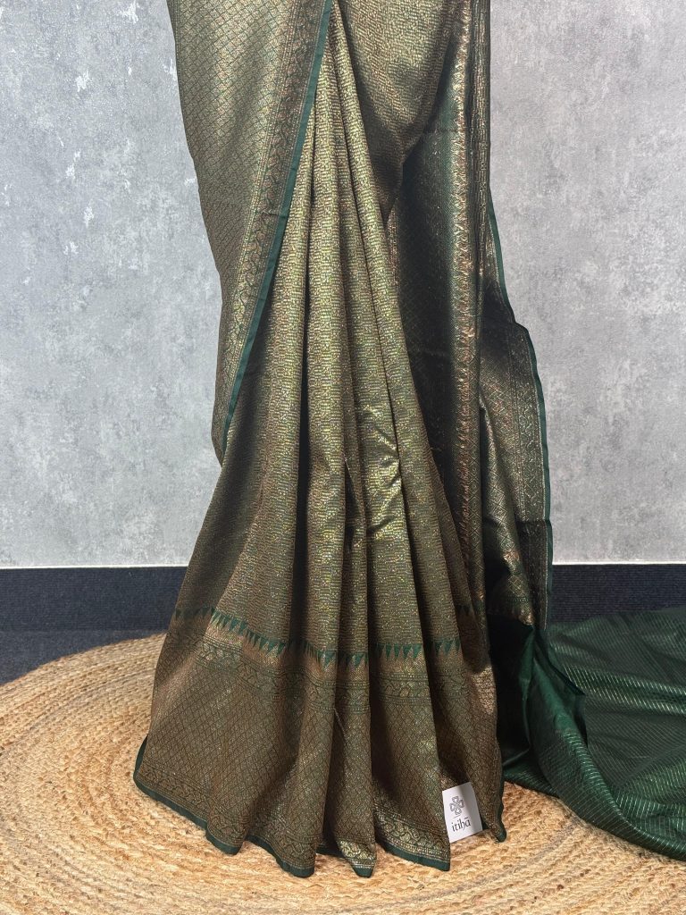 CHANDERI ANTIQUE ZARI BROCADE BANARASI SAREE - Image 3