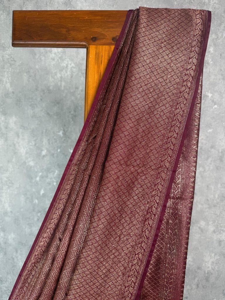 CHANDERI ANTIQUE ZARI BROCADE BANARASI SAREE - Image 2