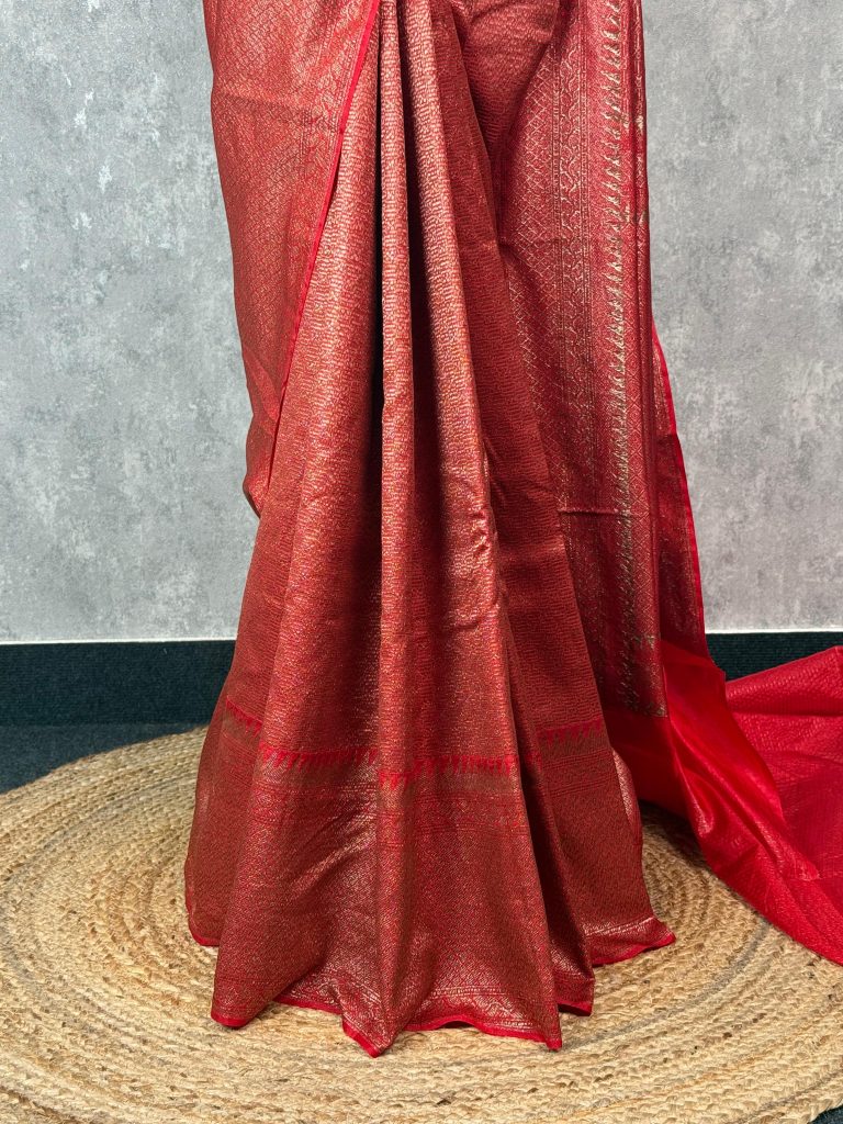 CHANDERI ANTIQUE ZARI BROCADE BANARASI SAREE - Image 3