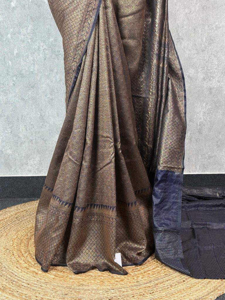 CHANDERI ANTIQUE ZARI BROCADE BANARASI SAREE - Image 3
