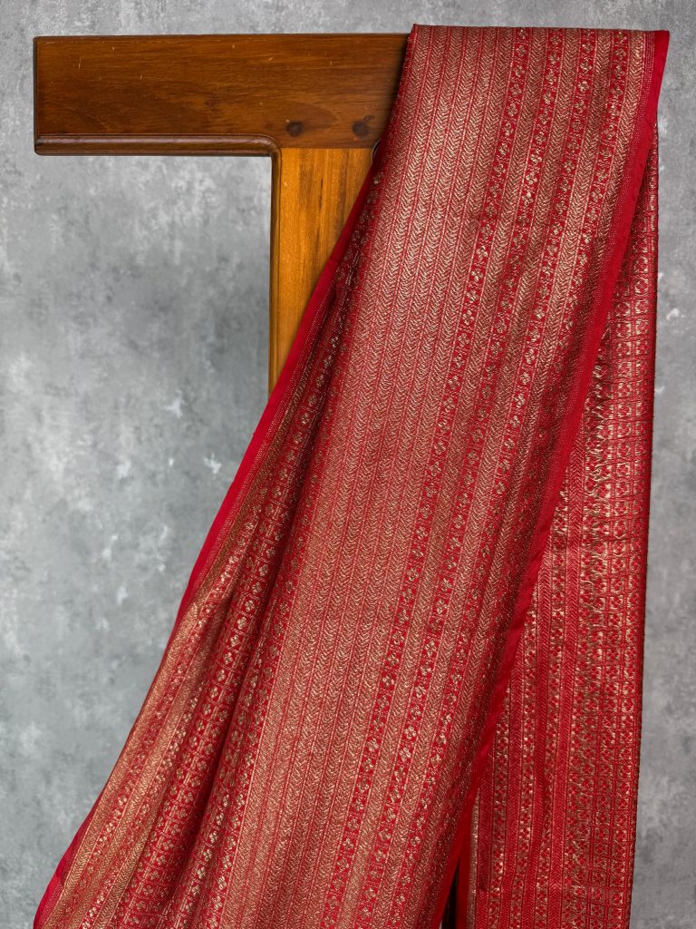 CHANDERI ANTIQUE ZARI BROCADE BANARASI SAREE - Image 2