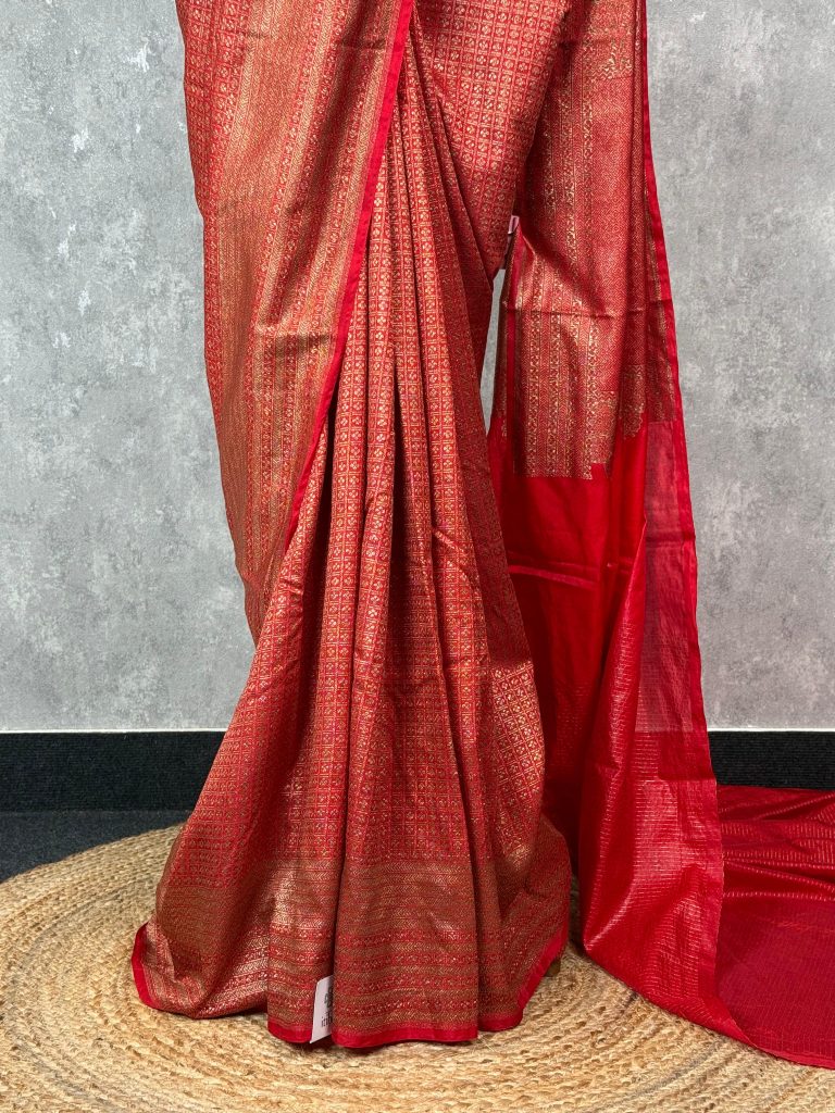 CHANDERI ANTIQUE ZARI BROCADE BANARASI SAREE - Image 3