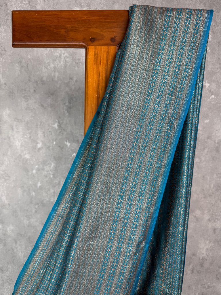 CHANDERI ANTIQUE ZARI BROCADE BANARASI SAREE - Image 2