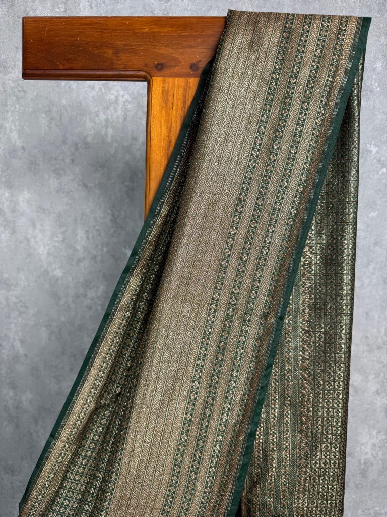 CHANDERI ANTIQUE ZARI BROCADE BANARASI SAREE - Image 2