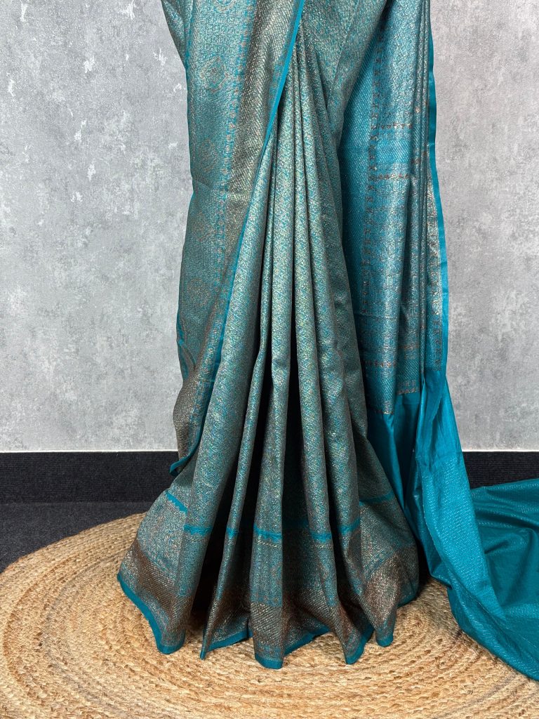 CHANDERI ANTIQUE ZARI BROCADE BANARASI SAREE - Image 3