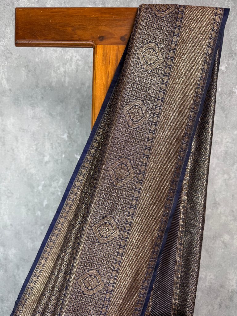 CHANDERI ANTIQUE ZARI BROCADE BANARASI SAREE - Image 2