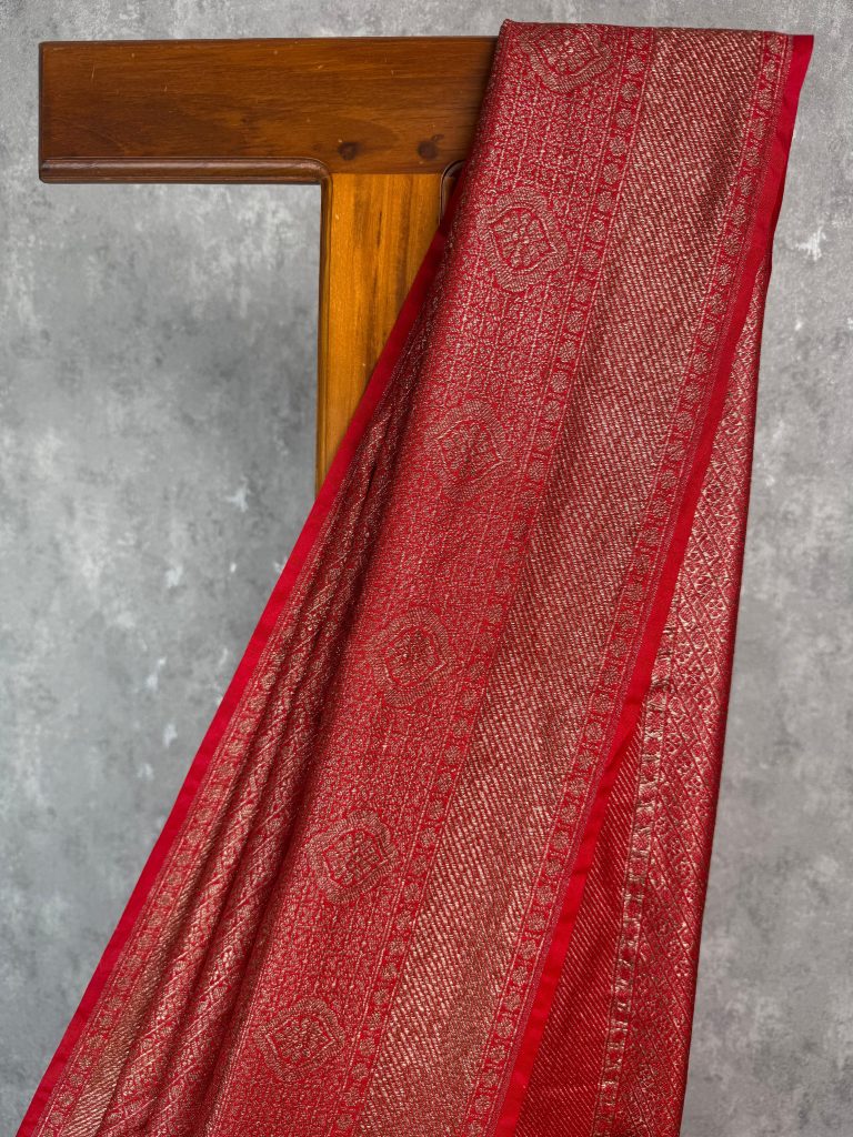 CHANDERI ANTIQUE ZARI BROCADE BANARASI SAREE - Image 2
